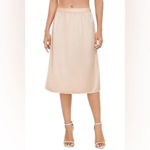 NWT Vlazom Women’s Satin Half Slip Lace Slip Skirt